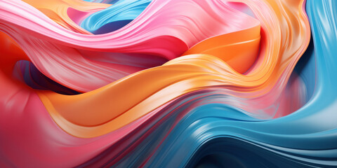 Wall Mural - mesmerizing 3d artwork with dynamic colors creating a visual depth.