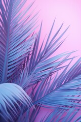 Neon palm tree background, tropical pink and purple chillwave art