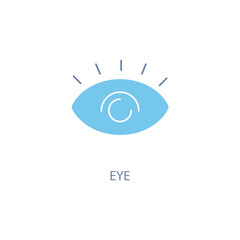 Wall Mural - Eye concept line icon. Simple element illustration. Eye concept outline symbol design.