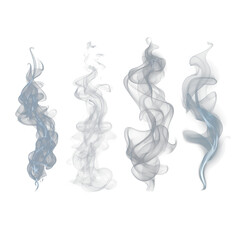 Wall Mural - Vector set of realistic smoke effects, png