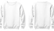 © Rimsha - Blank mens white sweatshirt with long sleeve, front and back view, isolated on white or transparent background