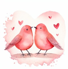 two love birds on valentine day