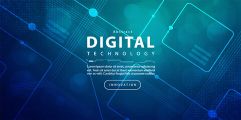 Digital technology futuristic blue green background, cyber nano information, abstract communication, innovation future tech data, internet network speed connection, Ai big data line dot illustration