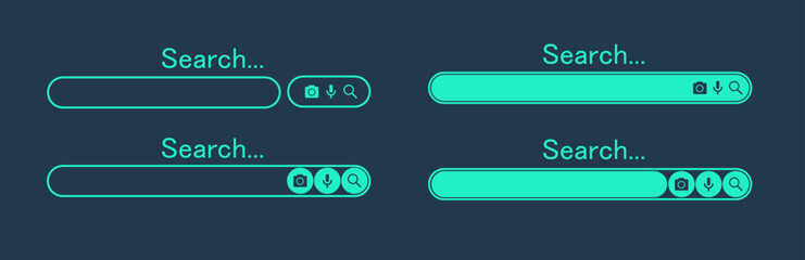 Wall Mural - search bar design element. search bar for website and user interface, mobile apps. vector illustrati