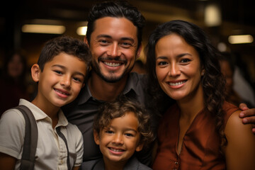 A family attending financial literacy classes, empowering them to make informed decisions for their financial well-being. Generative Ai.