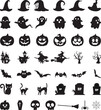 Black hallo ween icons silhouette t shirt set of hallo ween elements collection.