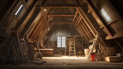  An old attic is filled with memories and stories of times past