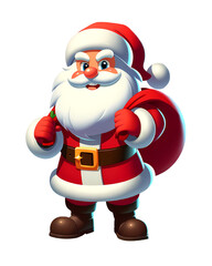 Wall Mural - santa claus isolated, transparent background