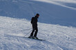 Skier on the snowy slope