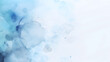 © Irina - Watercolor abstract blue background with bubbles, stains, splashes of liquid paint.  Design of horizontal poster with copy space for text. Banner for a medical website in trendy minimal style.