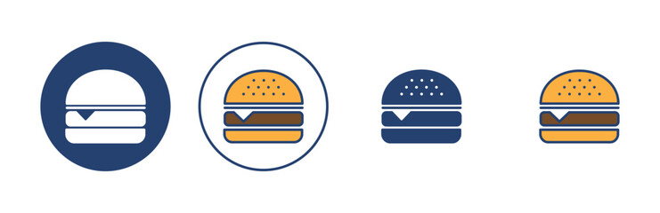 Wall Mural - Burger icon vector. burger sign and symbol. hamburger