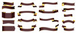 © fromage - brown ribbon banner design material