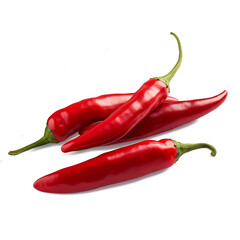 Chilli isolated on transparent or white background, png