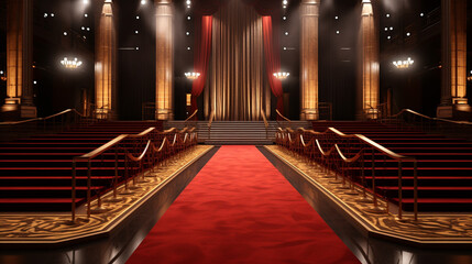 Wall Mural - red carpet in night