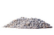 Piles of gravel limestone rock for construction site, isolated on transparent background, big size of rock, PNG File