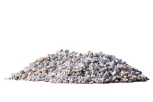 Piles Of Gravel Limestone Rock For Construction Site, Isolated On Transparent Background, Big Size Of Rock, PNG File