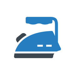 Sticker - Clothes iron vector icon