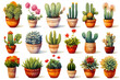 Cacti Watercolor Set