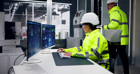 engineer operators using scada system