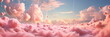 light clouds resemble sweet and fluffy cotton candy, adding a playful and cheerful element to the sky.