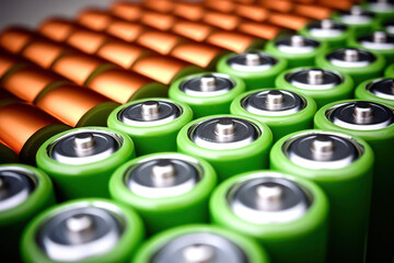 Row of Rechargeable Batteries - Eco-Friendly Power Solutions