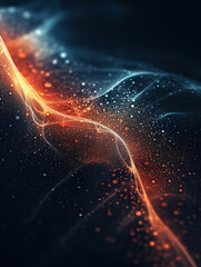 Wall Mural - abstract light spots and lines background,created with generative ai tecnology.