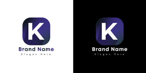 Wall Mural - K letter gradient alphabet logo for company