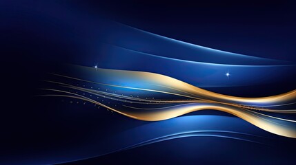 Wall Mural - Luxury blue background with golden lines