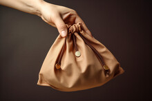 Person Holding A Bag With Money Concept ,save Money
