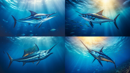 Wall Mural - sharks