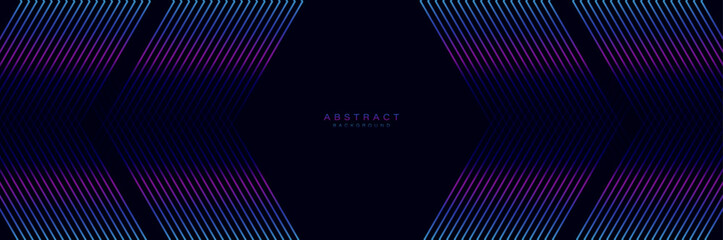 Poster - Trendy abstract glowing geometric triangle lines background. Futuristic technology digital hi-tech concept banner. Vector illustration