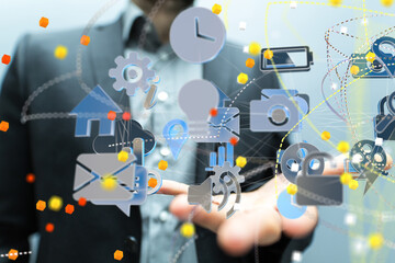 Leinwandbilder - computering cloud computing and files.