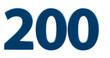 200 plakative blaue metallische 3D-Zahl, zweihundert, Euro, Dollar, Preis, Kosten, Prämie,  Betrag, Gutschrift, Gewinn, Kapital, Business, Freisteller, Rendering
