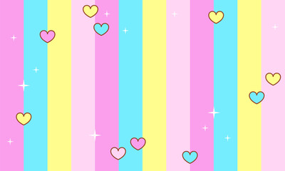 Wall Mural - abstract bright background with hearts. abstract cute background with little hearts. decoration bann
