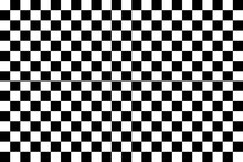 Black And White Checker Pattern Vector Illustration. Abstract Checkered Chessboard Or Checkerboard For Game, Grid With Geometric Square Shape, Race Or Rally Flag And Mosaic Floor Tile