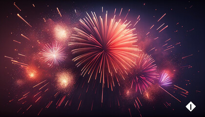 Wall Mural - fireworks in the background of the new year