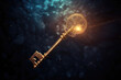 © ana - Magic glowing key - Golden Path to Achievement - Radiant Key to Prosperity
