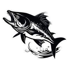 Wall Mural - Fish Logo Template Design Vector. AI Generated
