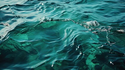 Wall Mural - The surface of the sea is turquoise with soft ripples that are beautiful and enchanting