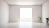 Fototapeta Perspektywa 3d - empty minimalistic room with a window.