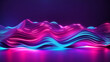 abstract glowing wavy line minimal neon background, 3d render