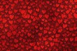 Seamless red glitter hearts pattern. Generative AI