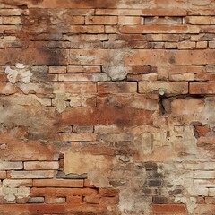 Aufkleber - Weathered Brick Wall Facade Pattern