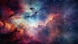 Colorful nebulas, galaxies and stars in deep space. Elements of this image furnished by NASA. 