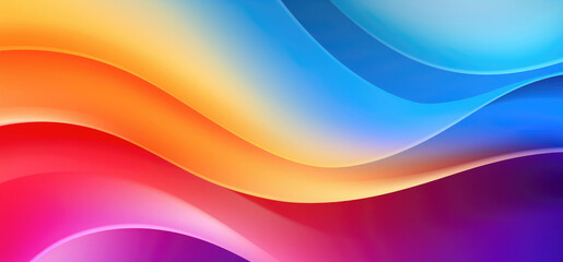 Wall Mural - rainbow gradient background with flowing shape