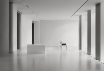 white empty room with concrete floor, interior design and floor. modern art. 3d illustration white empty room with concrete floor, interior design and floor. modern art. 3d illustration empty white mo