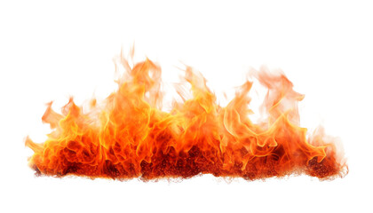 Canvas Print - fire and flames isolated on transparent background cutout