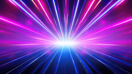 Bright neon rays. Space star burst. Abstract multicolor spectrum background. Neon laser background. Bright energy lines backdrop. Generated by artificial intelligence