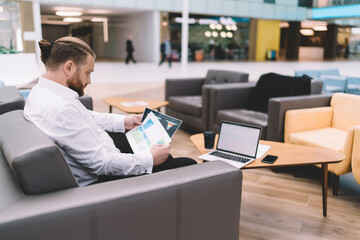 Wall Mural - Man working with documents in office