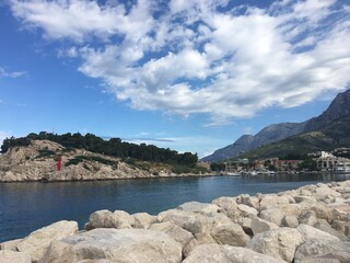 Poster - harbour of makarska in croatia